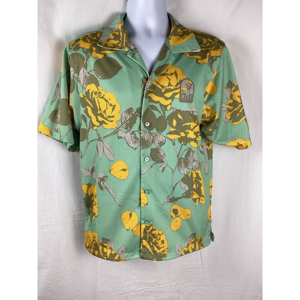 Nike Dri-Fit Rose City Short Sleeve Button Down Mesh Shirt FJ1650-308 Men Size S